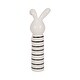 preview thumbnail 5 of 32, Ceramic Lines Bunny with Heart Figurine - White