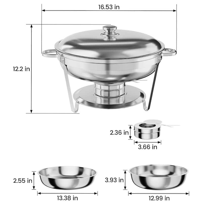 5QT Chafing Dish Buffet, Warmers Food Servers Sets