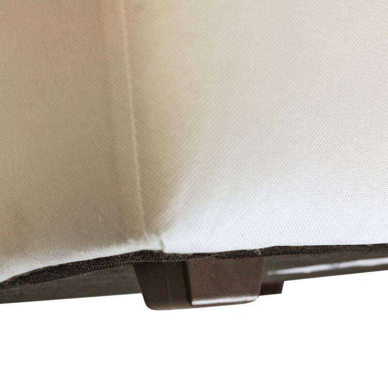 Allan Andrews Universal 36" Square Linen Slub Ottoman with Cover