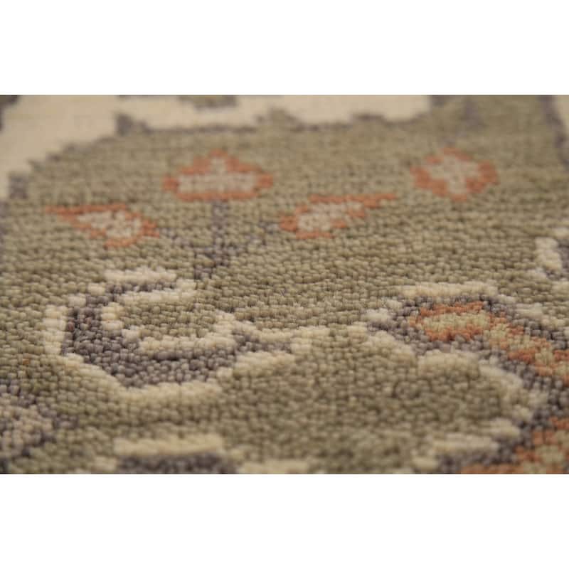 All-Over Oushak Oriental Runner Rug Handmade Wool Carpet - 2'8" x 11'6"