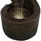 preview thumbnail 7 of 9, Sunnydaze Winding Showers Tabletop Water Fountain with LED Light - 13-Inch - 13.75-In