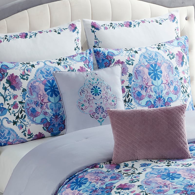 Juliette 7 Piece Floral Comforter Set