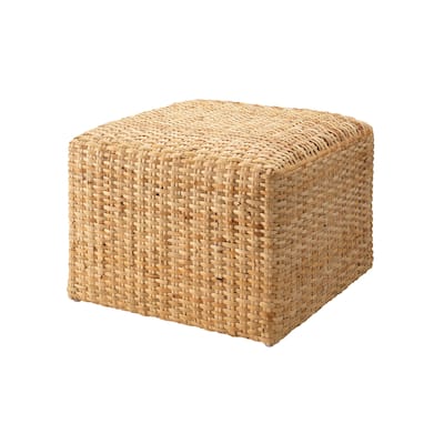 Jamie Young Hand-woven Natural Rattan Large Ottoman