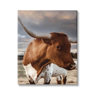 Stupell Rural Farm Cattle Cloudy Ranch Sky Stretched Canvas Wall Art ...