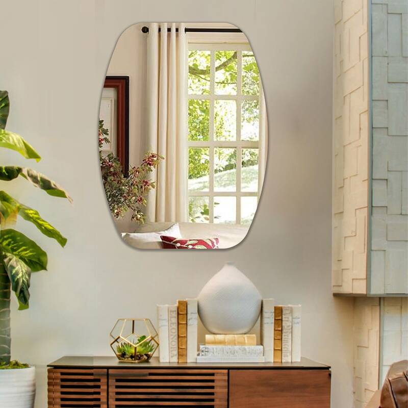 Oval Frameless Mirror - 31.5 x 24.4