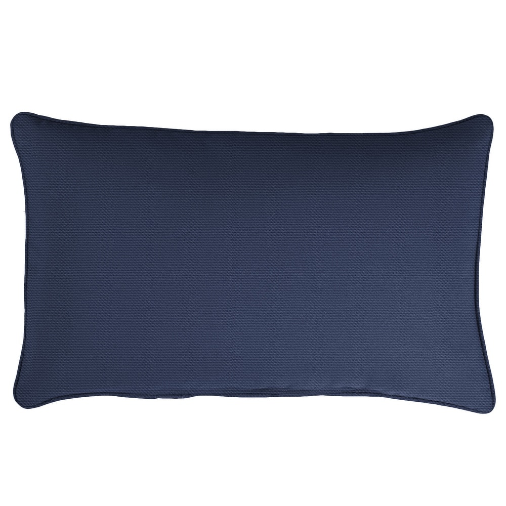 Sunbrella Canvas Indoor/Outdoor 13x20 Corded Lumbar Pillow (Single) - 13 in H x 20 in W x 6 in D