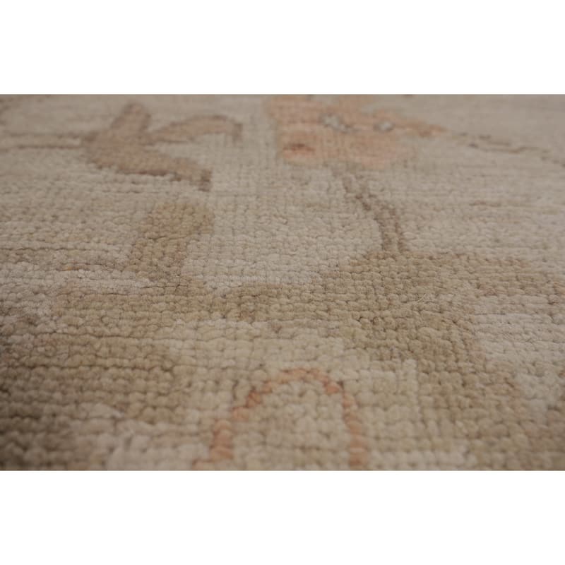 Floral Oriental Oushak Turkish Area Rug Hand-Knotted Wool Carpet - 7'9"x 10'3"