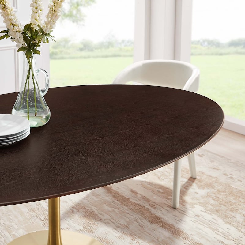 Lippa Oval Wood Top Dining Table