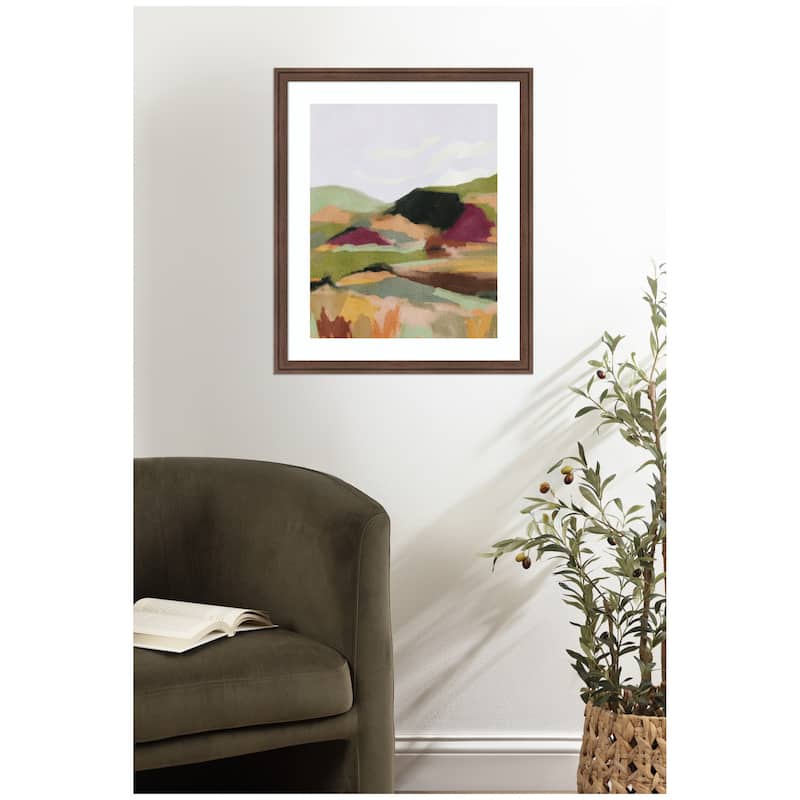 Kate and Laurel Framed Art Dreamy Landscape by Nikita Jariwala