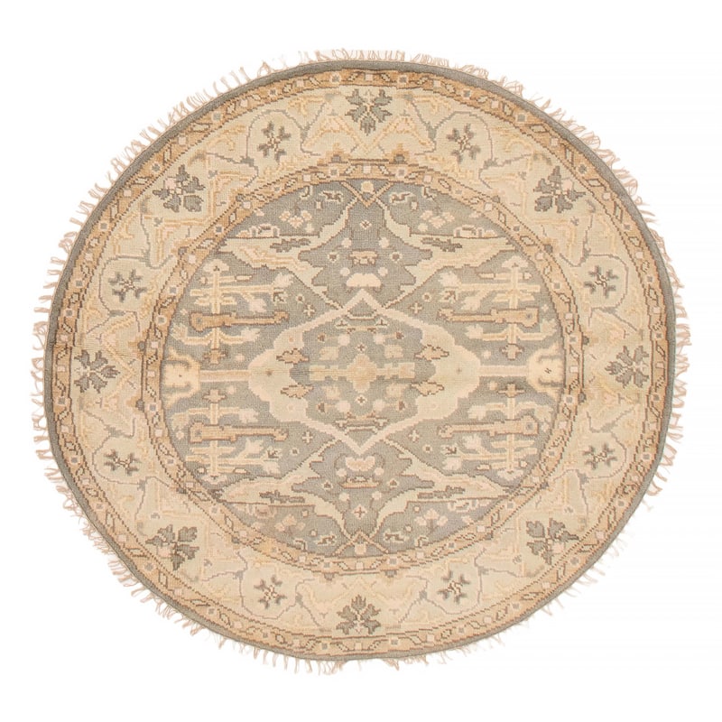 ECARPETGALLERY Hand-knotted Royal Oushak Grey Wool Rug - 5'0 x 5'0 - Grey - 5'0 x 5'0
