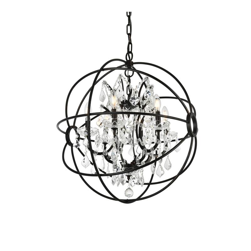 Royce Edge 6-Light Dark Bronze Chandelier