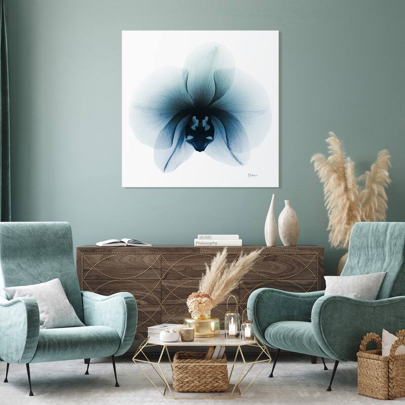 "Glacial Orchid" Frameless Free Floating Tempered Glass Panel Graphic Wall Art
