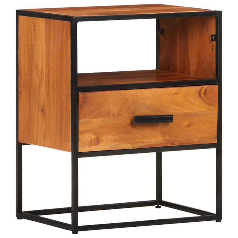 vidaXL Bed Cabinet 15.7"x11.8"x19.7" Solid Acacia Wood