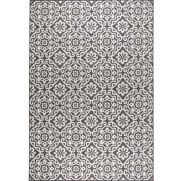 slide 2 of 44, Nicole Miller New York Patio Country Danica Indoor/Outdoor Area Rug 1'9"x2'11" - Black/Grey