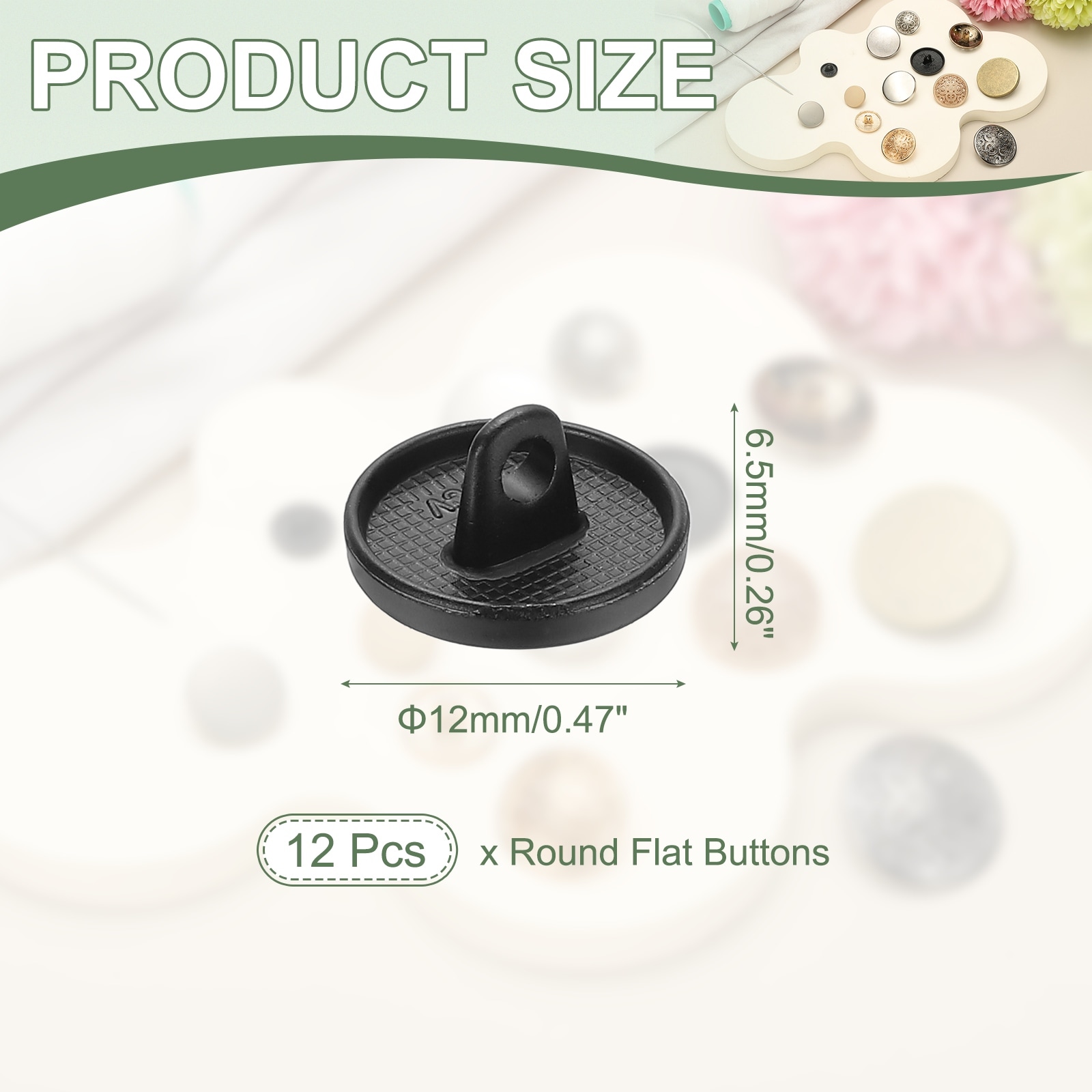 Metal Round Flat Buttons, Alloy Shank Round Shaped Sewing Buttons - Fitting for (Men - Women - Coat)