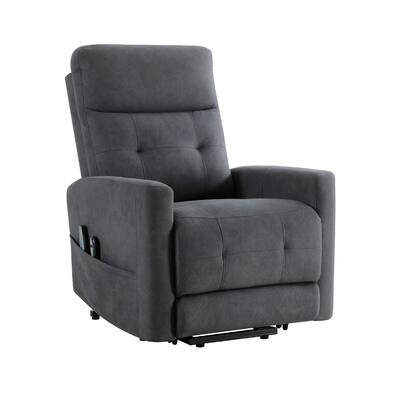 Woxo Power Lift Recliner Chair with Heat, Massage, Gray Microfiber