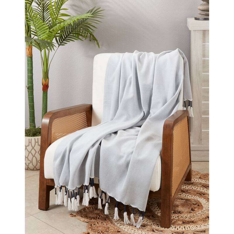Rustic Luxe Tassel Throw Blanket