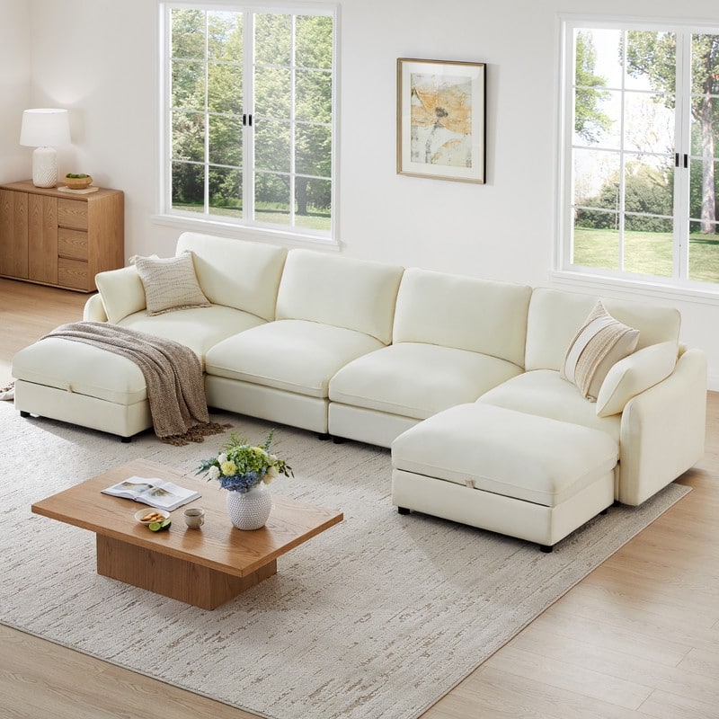 Spruce & Spring Oversized Cloud Modular Sectional Couches for Living Room