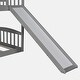 preview thumbnail 35 of 39, Twin Over Twin Bunk Bed with Slide, House Bed with Slide