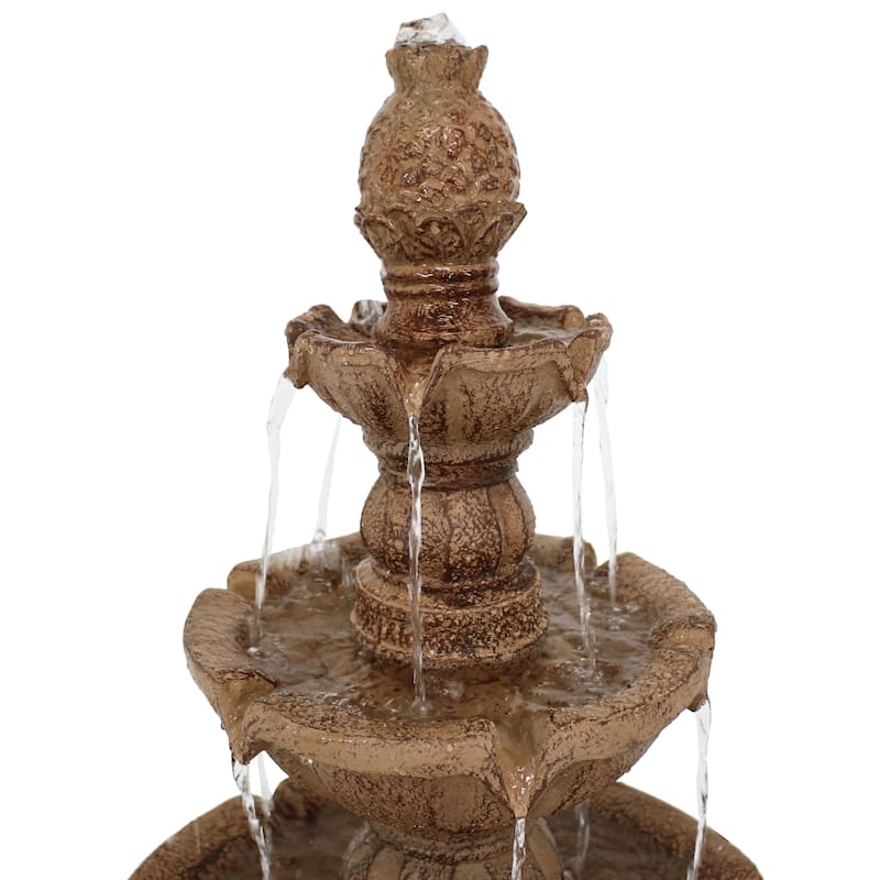 4-Tier Electric Pineapple Water Fountain Lightweight - Choose Color