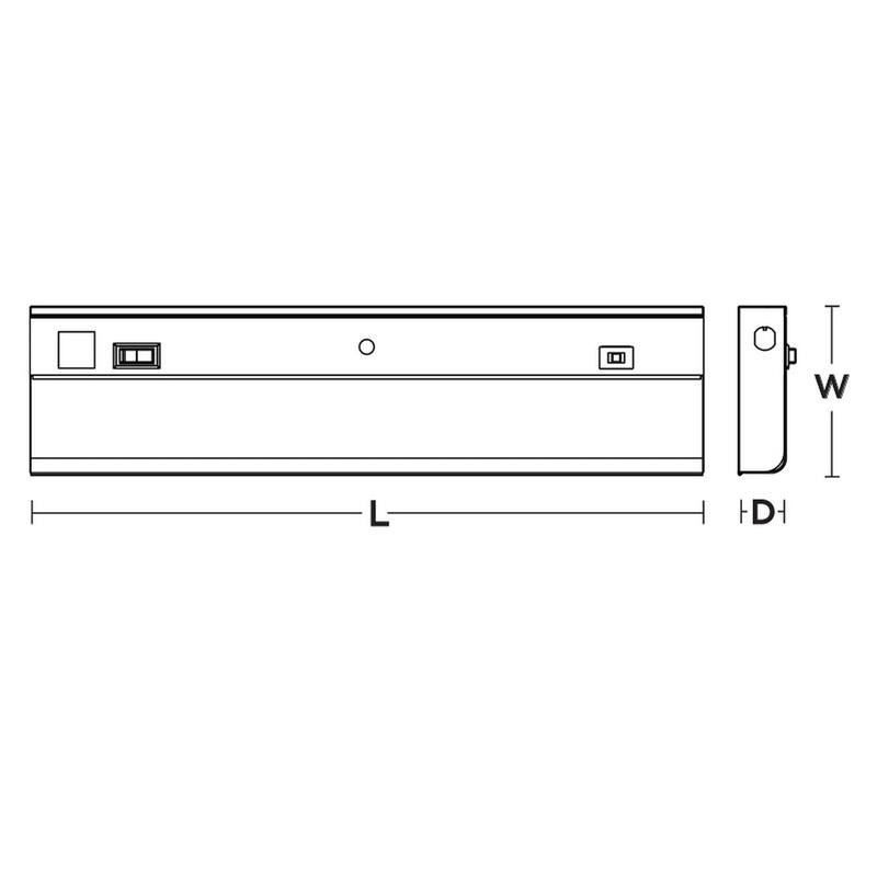18" T5L LED Closet Light - Pull Chain - White - Adjustable CCT
