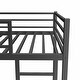 preview thumbnail 2 of 10, Metal Twin Over Full Bunk Bed Sturdy Construction, Noise Reduction & Safety Guardrail