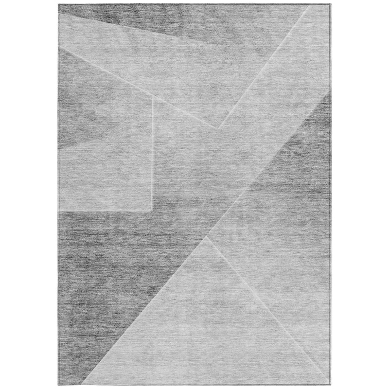 HomeRoots Abstract Transitional Rectangle Outdoor Rug