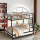 preview thumbnail 13 of 36, Full Xl Over Queen Metal Bunk Bed With Trundle, Easy Assembly Black
