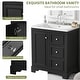 preview thumbnail 43 of 56, 30" bathroom vanity cabinet with ceramic basin, 3 drawers and adjustable shelves