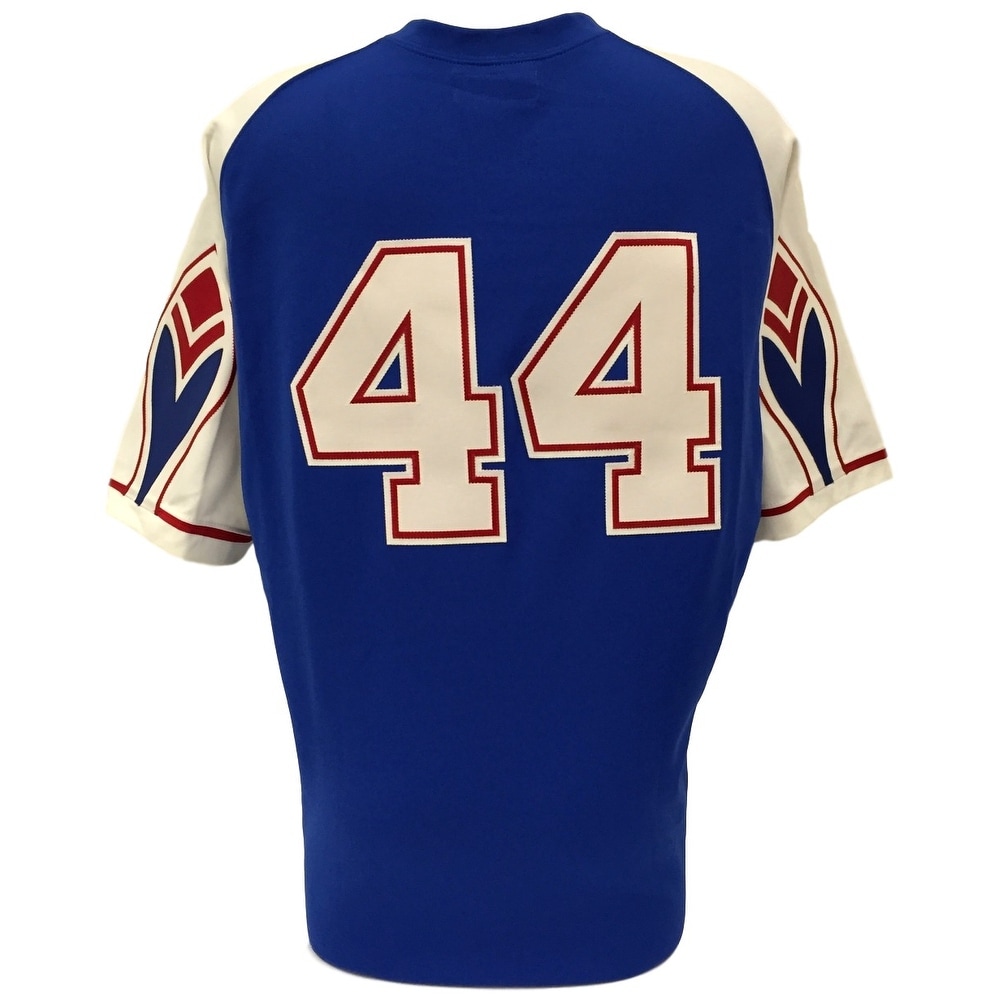 Hank Aaron Signed Braves Blue Mitchell 