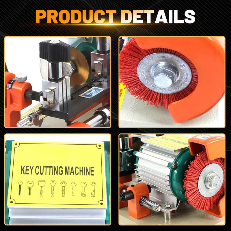 DoCred Key Cutting Machine, Professional Key Duplicator with Brush