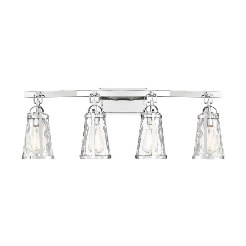 Savoy House Albany 4 Light 32" Wide Bathroom Vanity Light - Polished Chrome