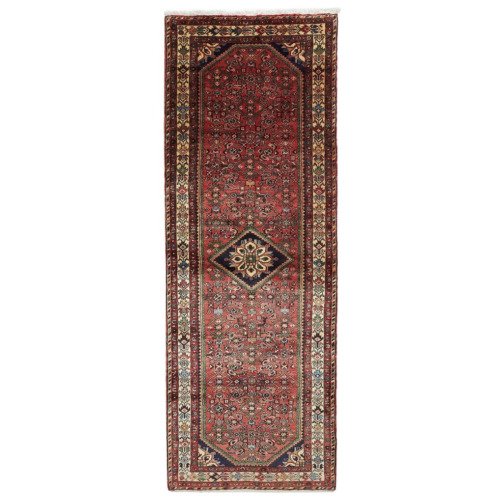ECARPETGALLERY Hand-knotted Andelz Red Wool Rug - 4'0 x 11'3