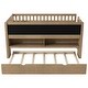 preview thumbnail 24 of 22, Twin Size Loft Bed, Wood Low Loft Bed with Storage Shelves, Blackboard, Trundle and Ladder Wooden Bed Frame No Box Spring Needed