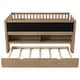 preview thumbnail 12 of 22, Twin Size Low Loft Bed with Trundle, Solid Wood Bed Frame with Storage Shelves & Blackboard, Space-Saving Design for Small Rooms