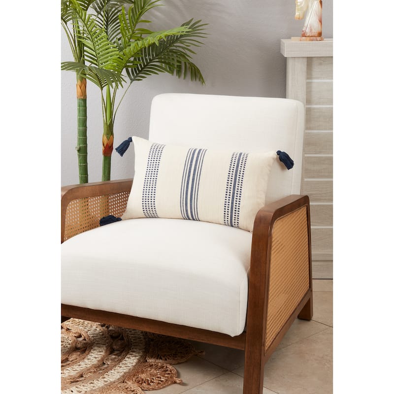 Playful Tassels Stripe Throw Pillow