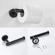 preview thumbnail 18 of 21, Matt Black Bathroom Hardware Set Towel Shelf Wall Mounted Towel Rack