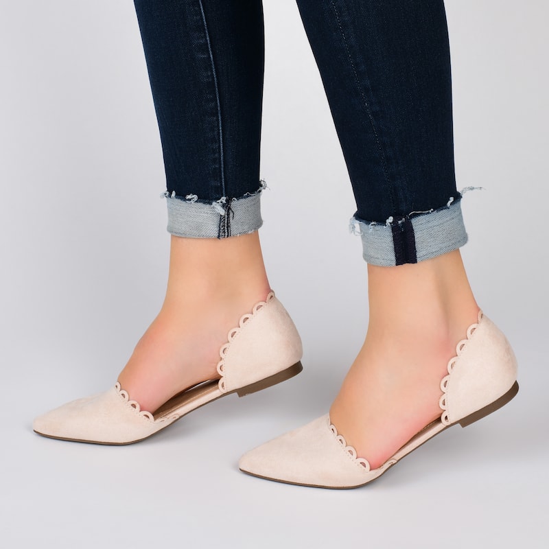 Journee Collection Women's Jezlin Slip On Almond Toe Ballet Flats