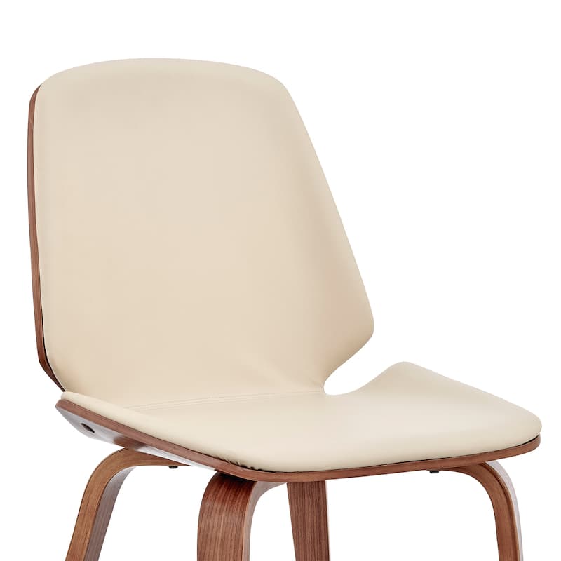 Brinley Walnut or Black Wood Upholstered Dining Chair