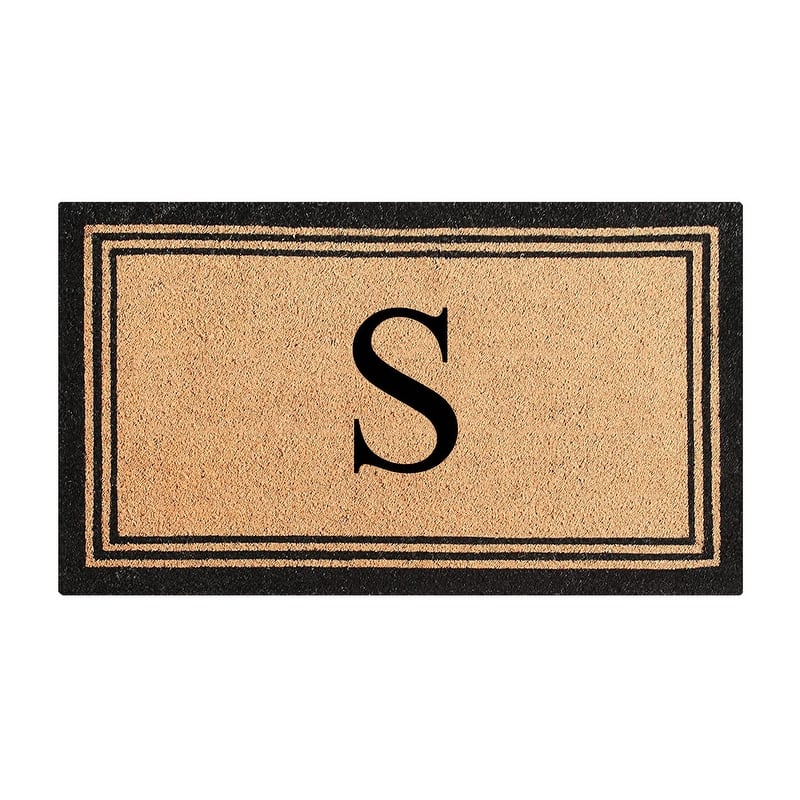 A1HC Natural Coir Doormat with Heavy Duty PVC Backing,0.75 Inch Pile Height, Perfect for Outdoor Use - 24" X 39" - S