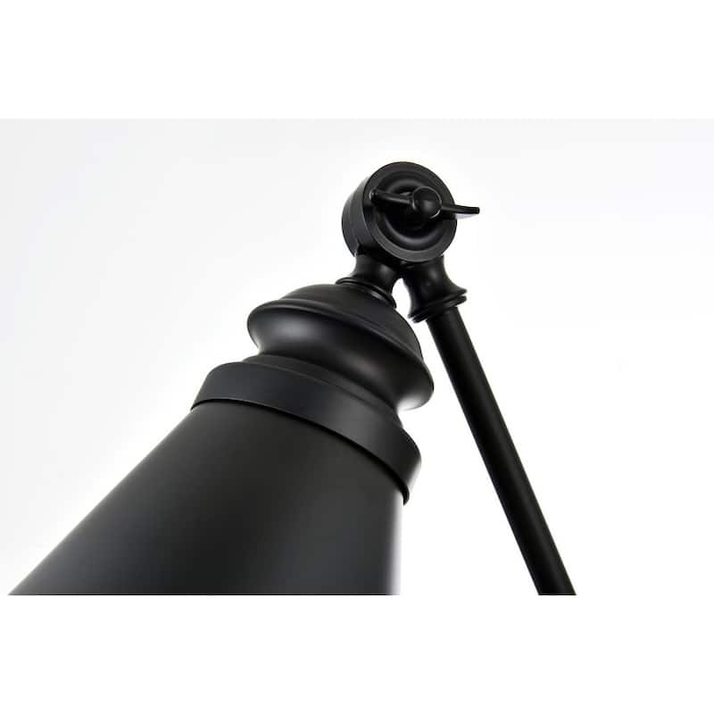 Vien 1 Light Black Swing Arm Plug In Wall Sconce