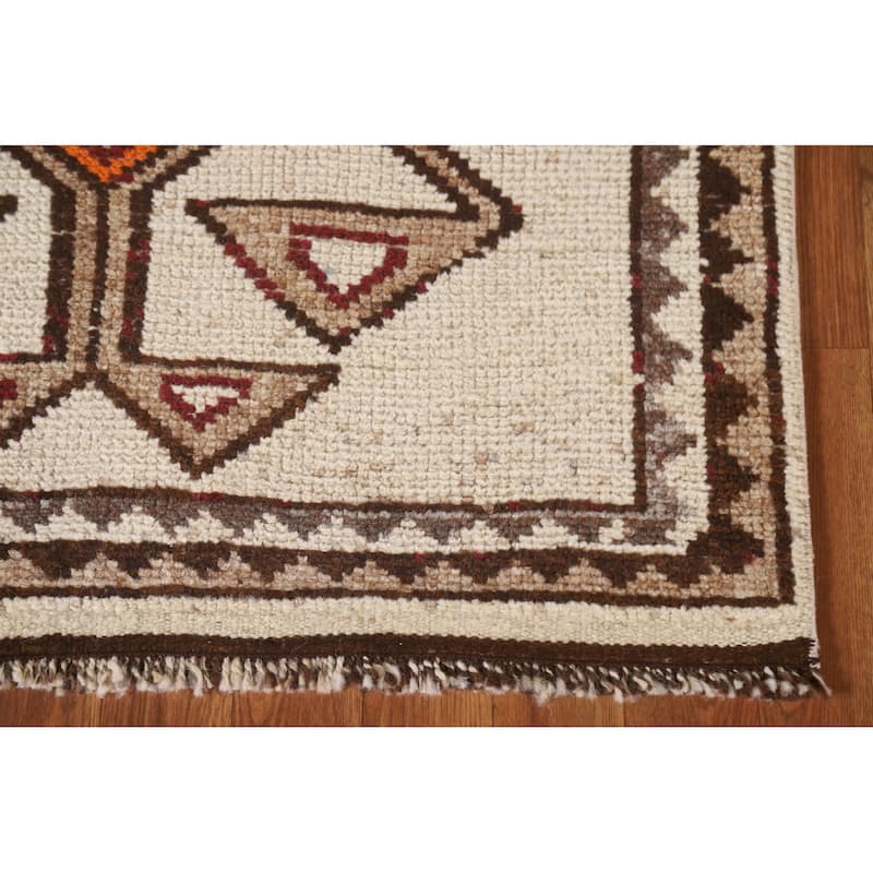 Natural Dye Anatolian Runner Rug Handmade Turkish Wool Carpet - 3'2"x 12'3"