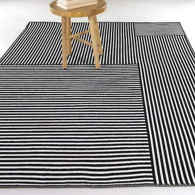 Parnell Modern Striped Indoor/Outdoor Area Rug