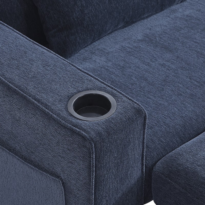 Pull-out Sofa Bed Convertible Couch Loveseat Sofa Modern Sleeper Sofa with Adjustable Backrest for Living Room