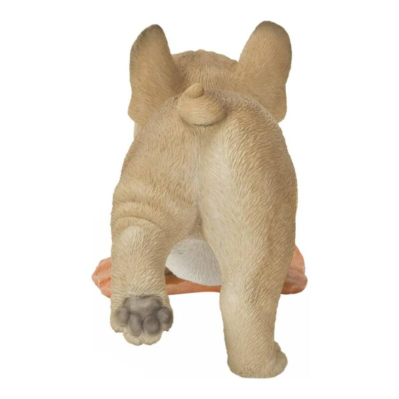 8.25" Mopping French Bulldog Outdoor Garden Statue