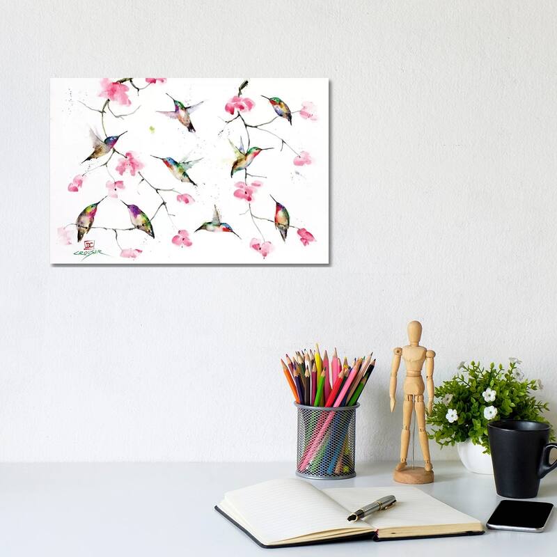 iCanvas "Hummingbird Meeting" by Dean Crouser Canvas Print - 8x12x0.75