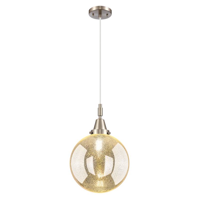 Innovations Lighting Downtown Urban - Caden Beacon - 1 Light 10" Cord Hung Mini Pendant - Mercury Shade/Brushed Satin Nickel