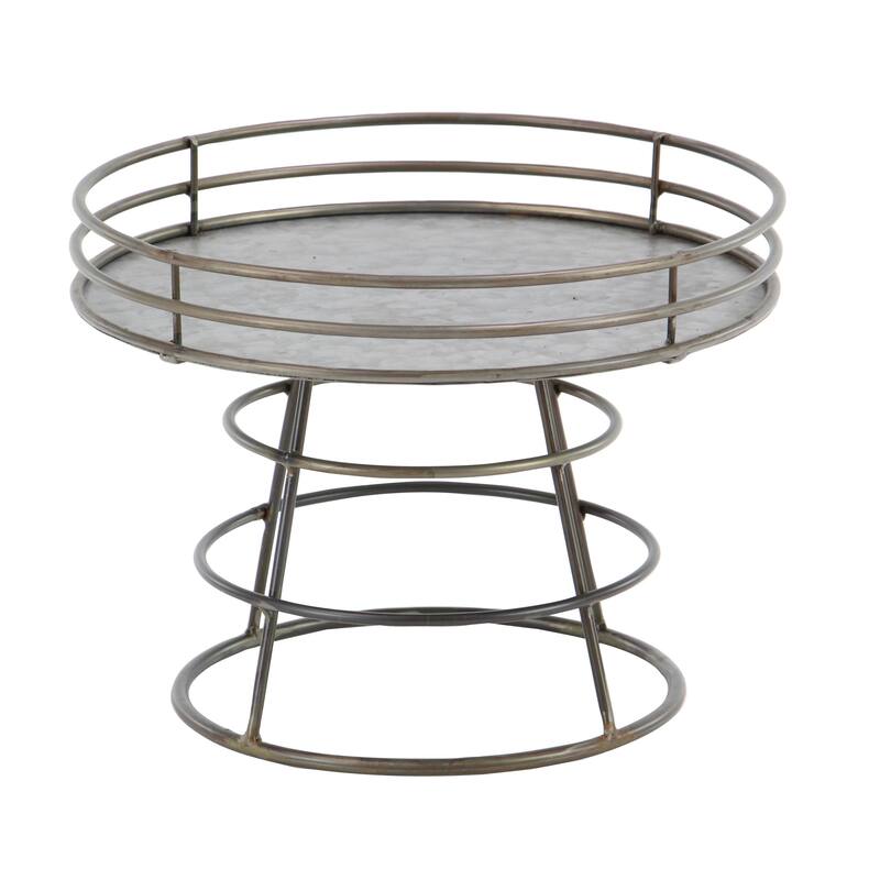 Gray Metal Cake Stand