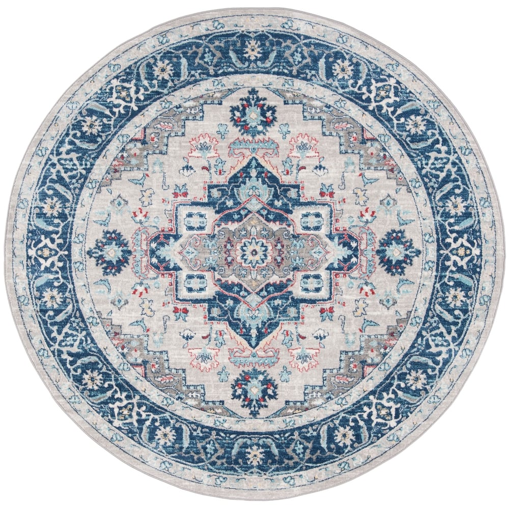 SAFAVIEH Brentwood Essie Traditional Light Grey / Blue Rug