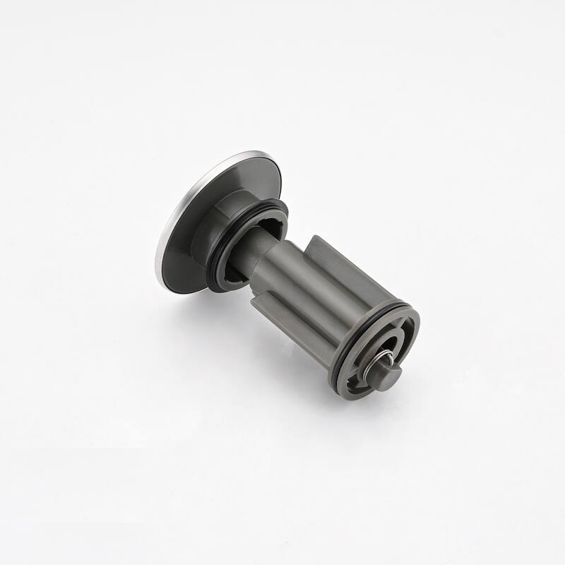 Modern Single Handle Bathroom Sink Faucet with Deck Plate and Drain Assembly, Fingerprint Resistant, Single Hole